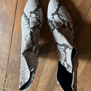 Snakeskin Ankle Boots